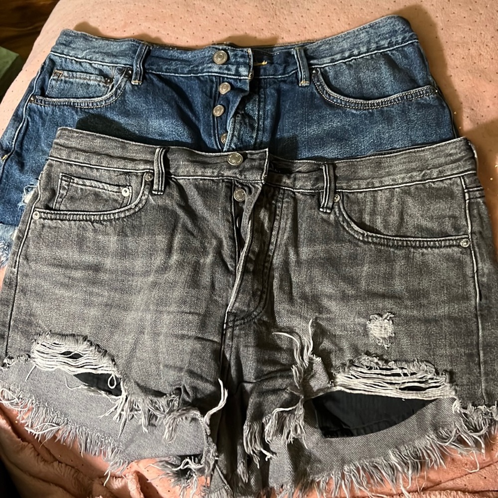 2 pair Free People Jean shorts